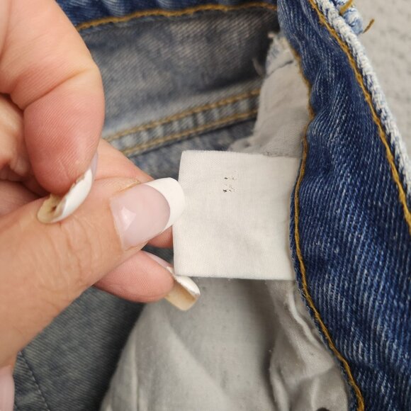 Mens 34x32 Straight Leg Natural Distressed Great Faded Ranch Wear Workwear Jeans - Picture 10 of 11